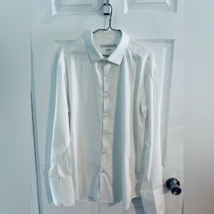 Perry Ellis Portfolio Men's Classic French Cuff White Shirt